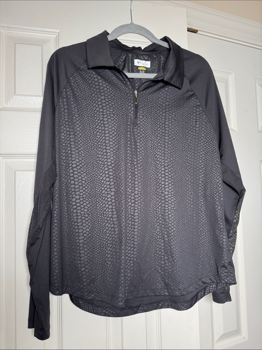 Greg Normal play dry performance long sleeve 1/4 zip polo size XL
